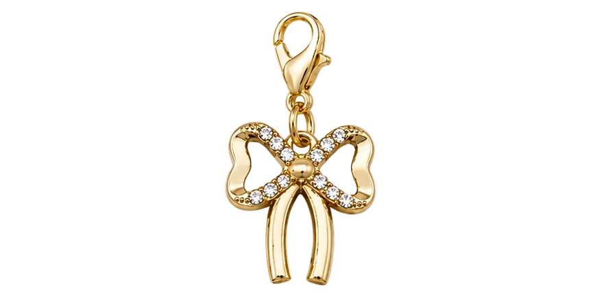 Rhinestone Bow Charm (Small Stones)