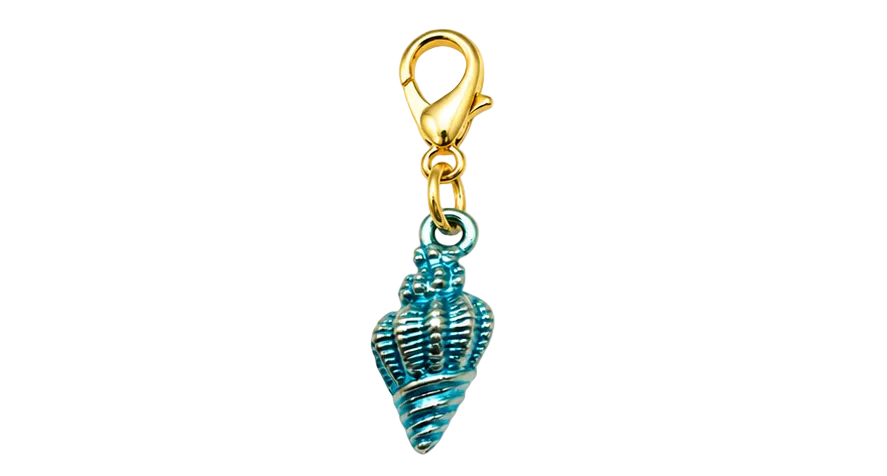 Seashell Charm - Blue