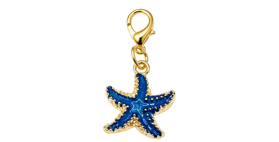 Starfish Charm - Blue