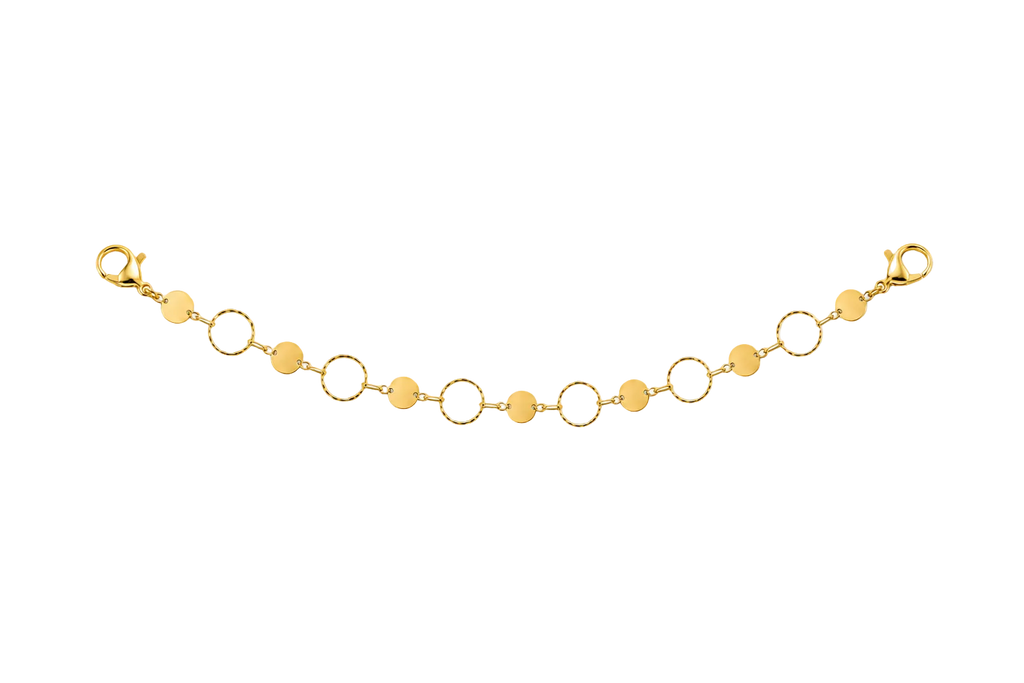 Gold Ring and Disc Chain