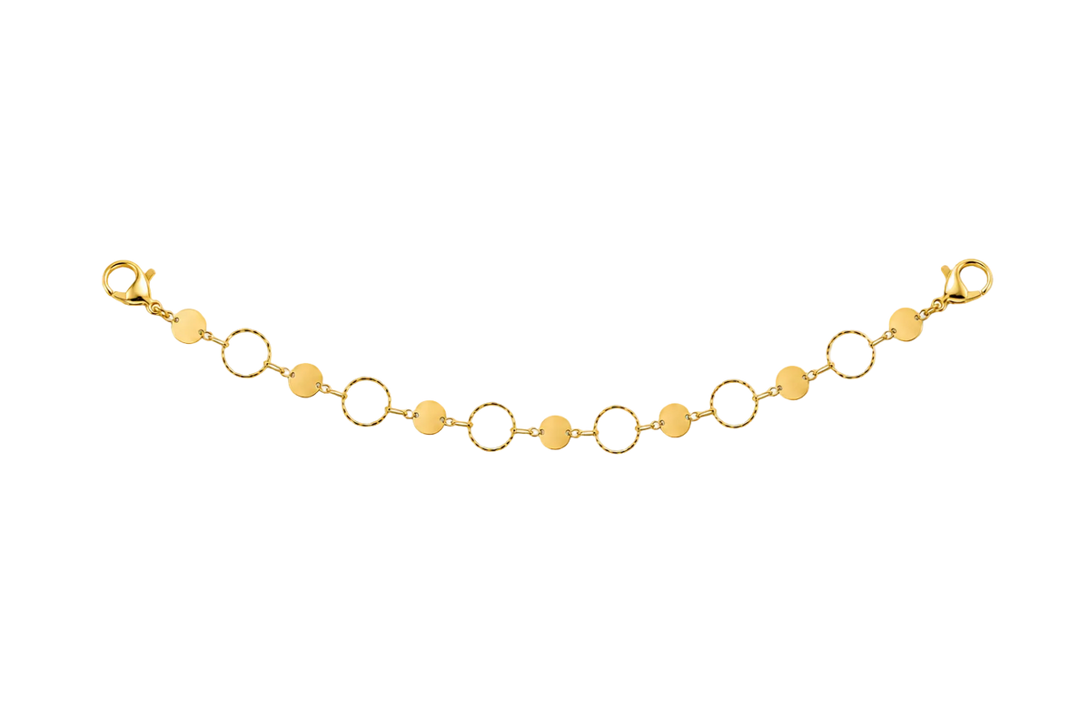 Gold Ring and Disc Chain