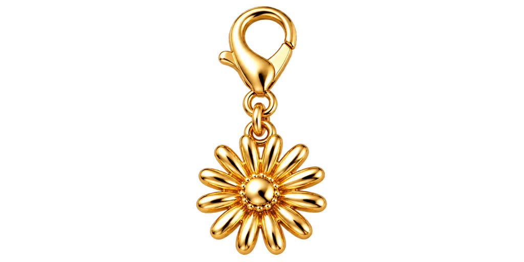 Gold Sunflower Charm