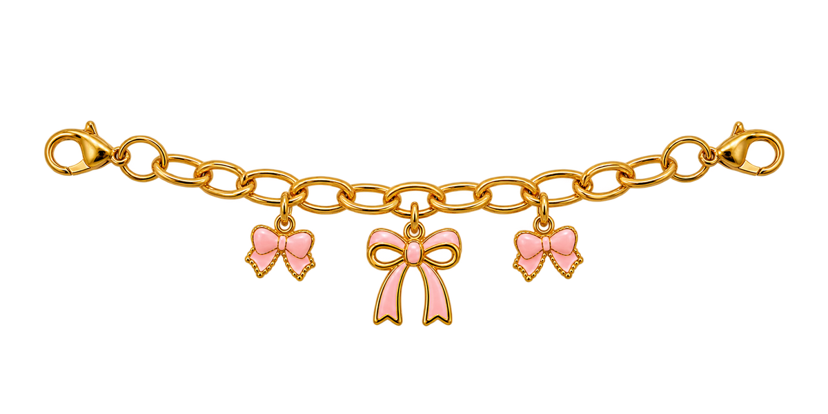 Blush-Pink Bow Chain