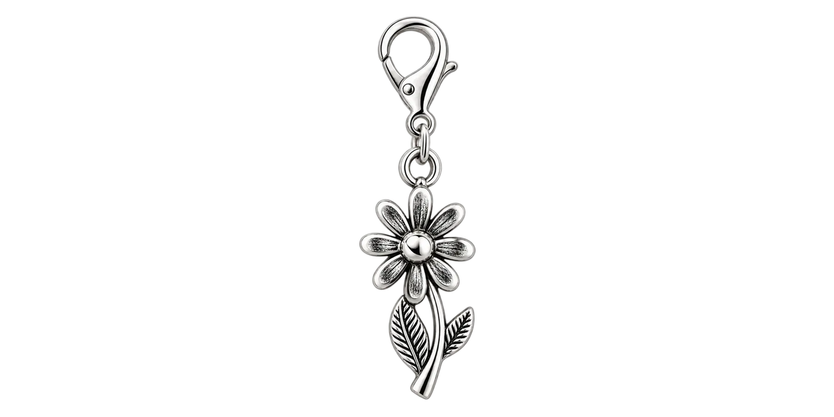 Silver Daisy Flower Charm
