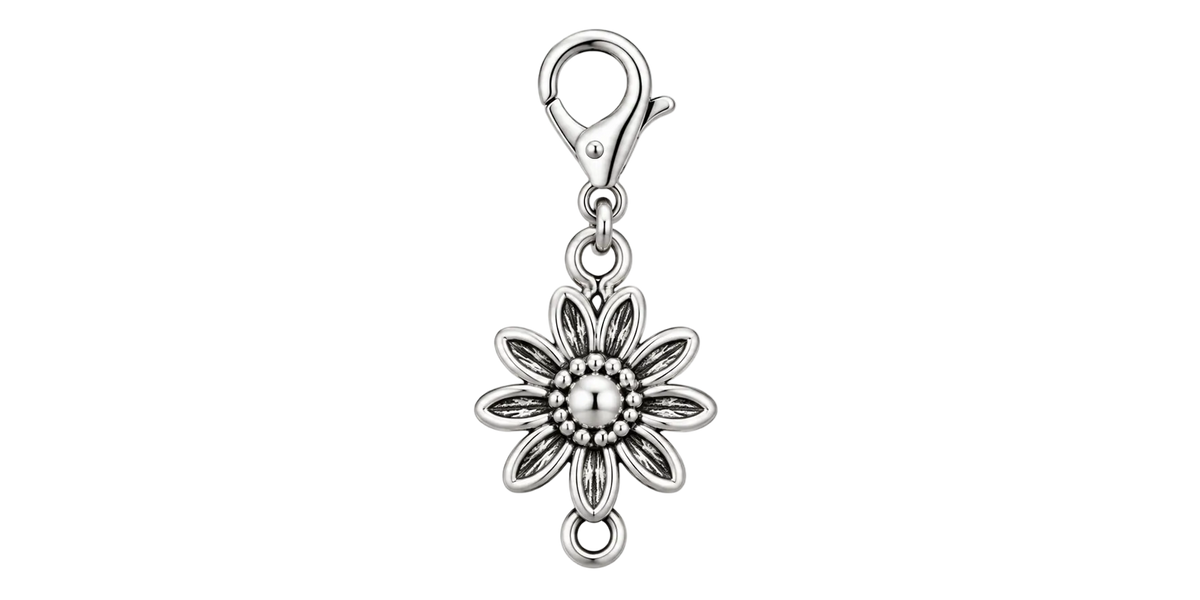 Silver Blossom Charm