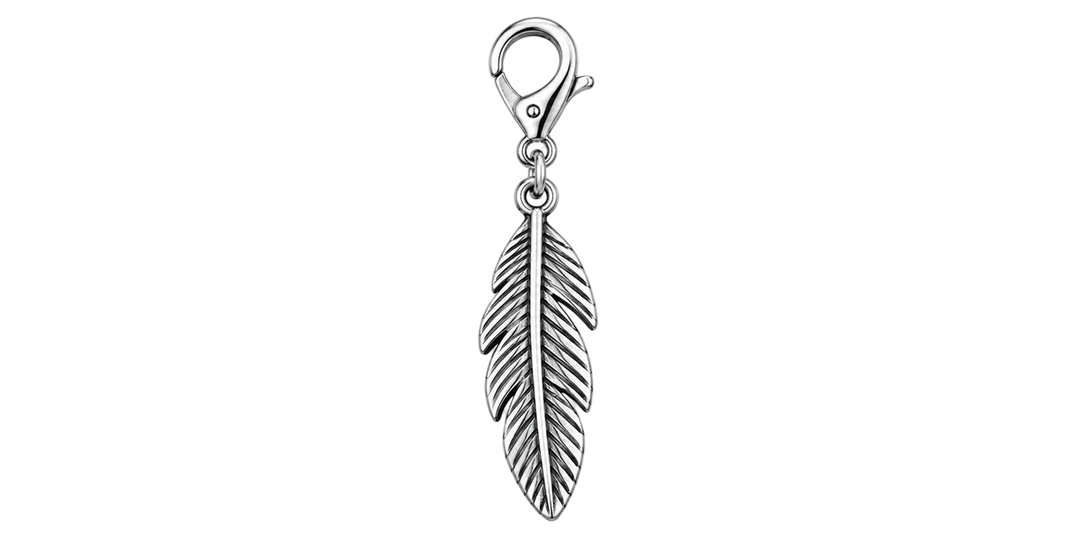 Silver Feather Charm