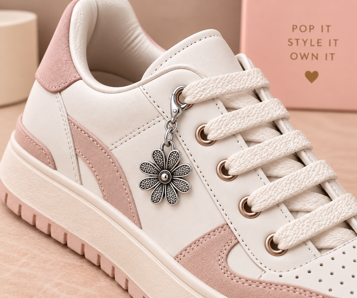 Silver Daisy Dot Charm