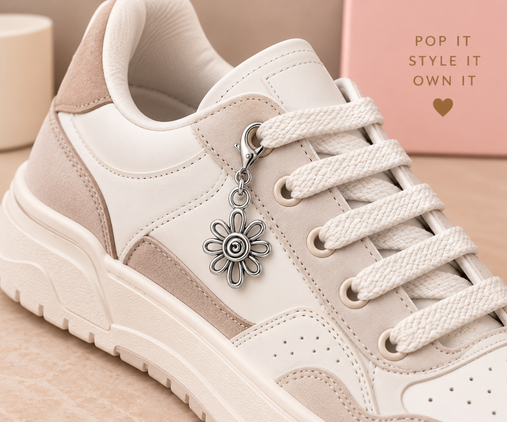 Silver Daisy Twist Charm