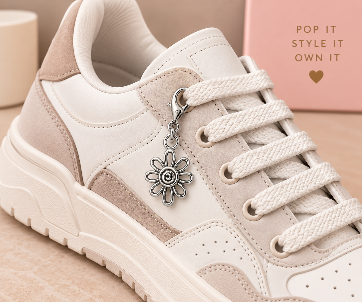 Silver Daisy Twist Charm