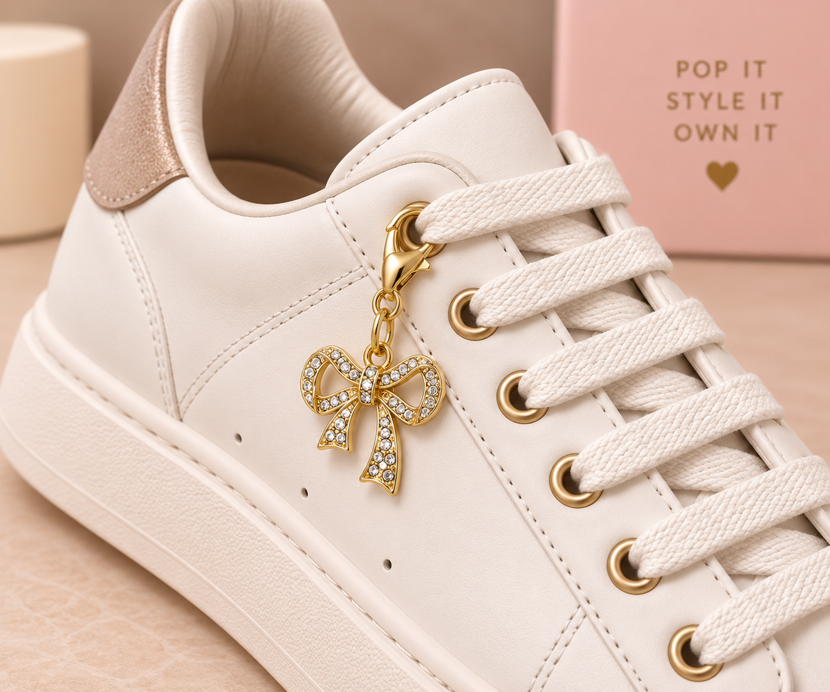 Rhinestone Bow Charm (Big Stones)