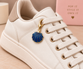 Flat Seashell Charm - Blue