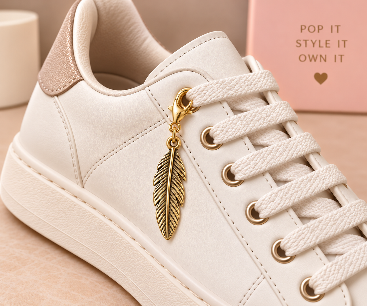 Gold Feather Charm