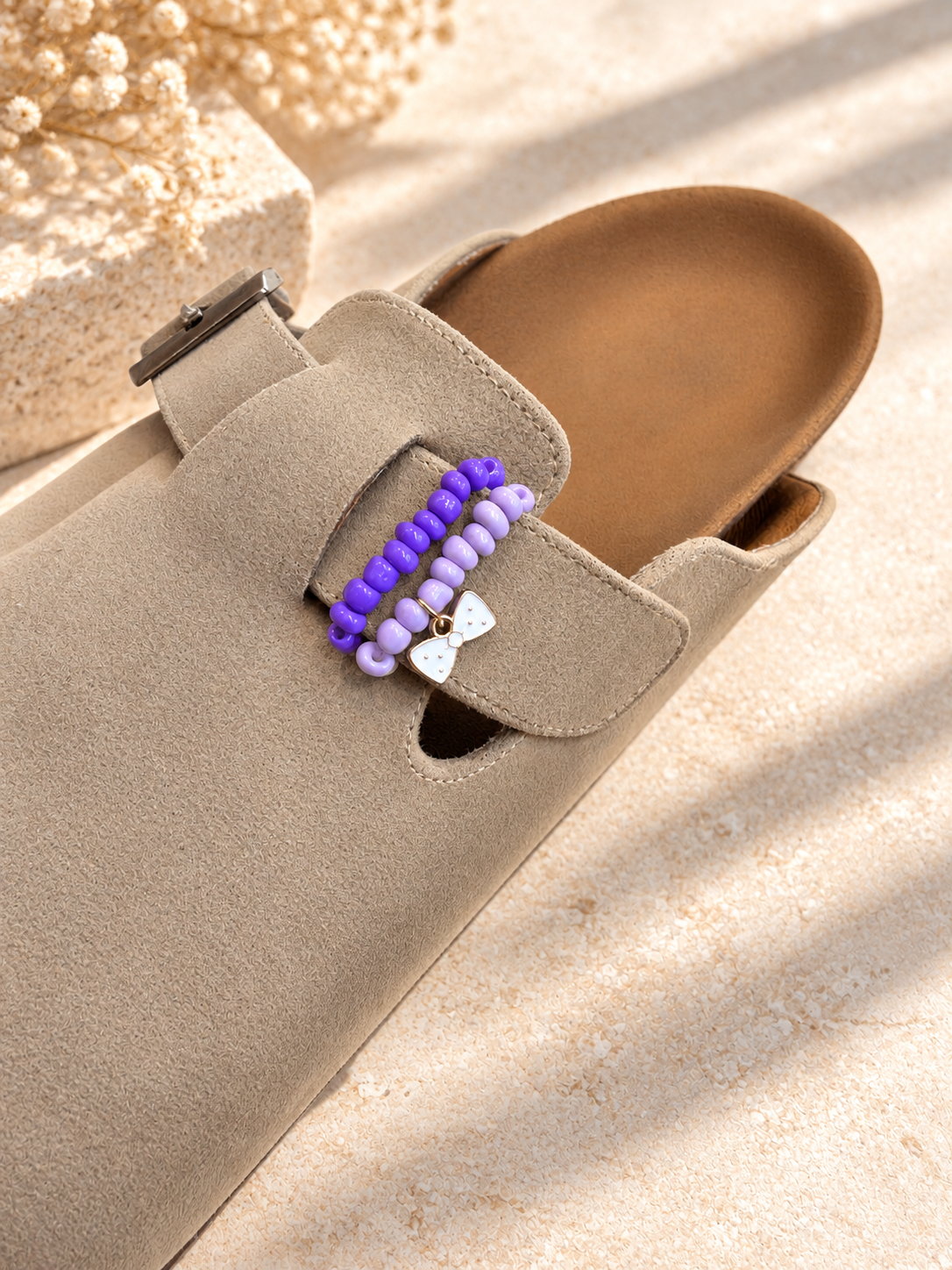 Pearl Bow Clog Charm